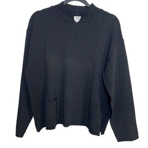 Margaret O’Leary Black Santana Knit Wool Sweater Size 2/ Medium